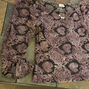COPY - Venetian Purple Burnout Velvet blouse